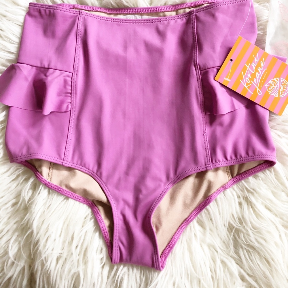 Kortni Jeane Bodacious Purple Hip Ruffle S